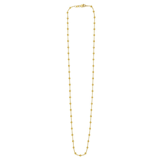 Layering Saturn Bead Necklace in 14K Yellow Gold