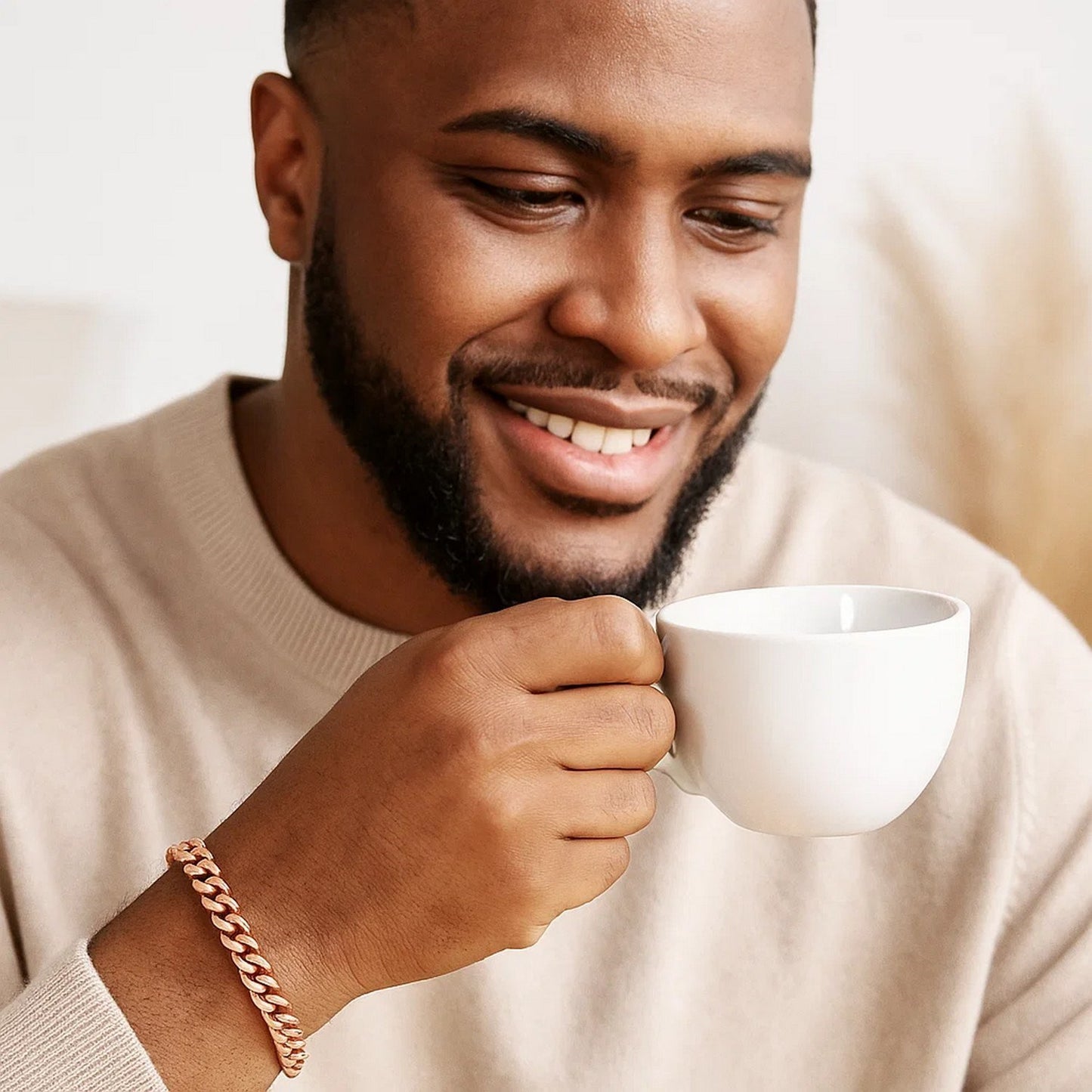 14k Rose Gold Classic Miami Cuban Solid Bracelet (6.10 mm)