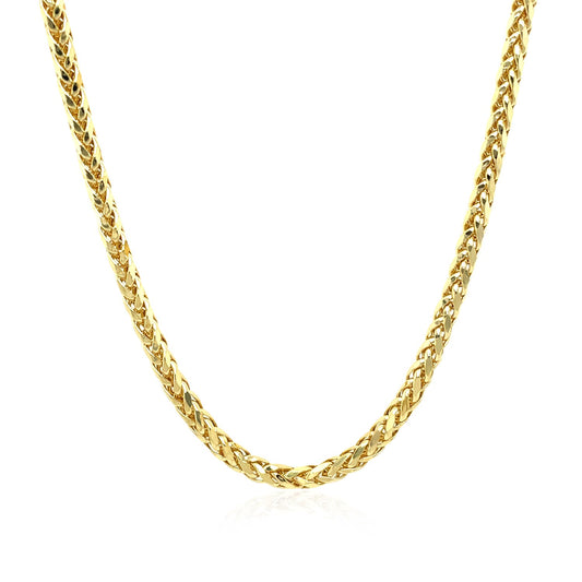 14k Yellow Gold Lite Diamond Cut Round Franco Chain (2.70 mm)
