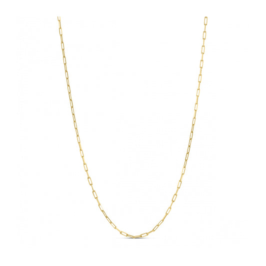 Sterling Silver Gold Plated Paperclip Chain (1.80 mm)