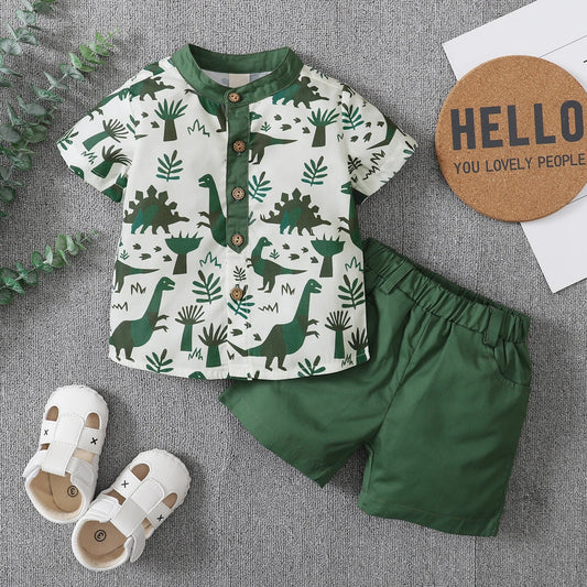 Boy's 2-Piece Dinosaur T-Shirt & Shorts Sets