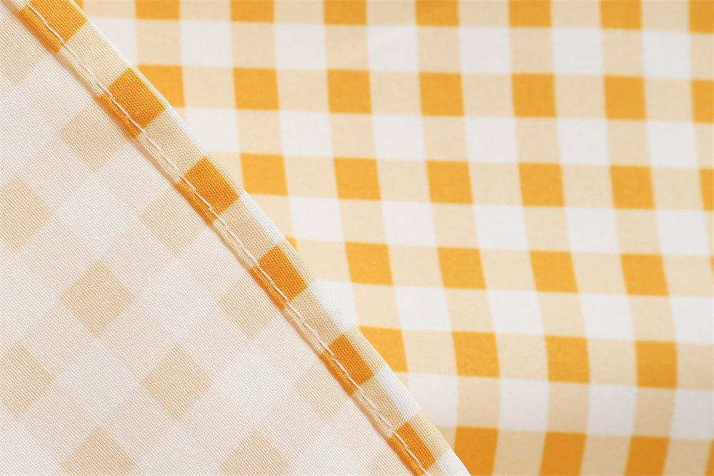 Womens Vintage Checkered Dresses