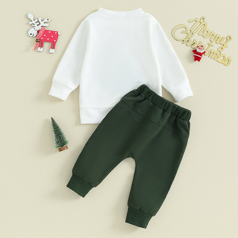 Boy's 2-Piece Christmas Tree Sweatshirt & Pants Sets