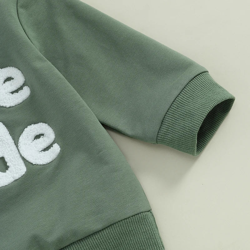 Boy’s 2-Piece Embroidered Sweatshirt & Pants Sets