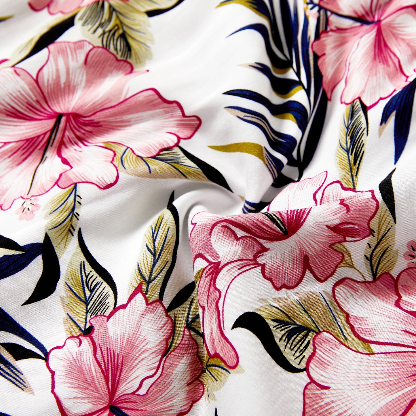 Family Matching! Floral Strap Dresses & Color Block T-shirts