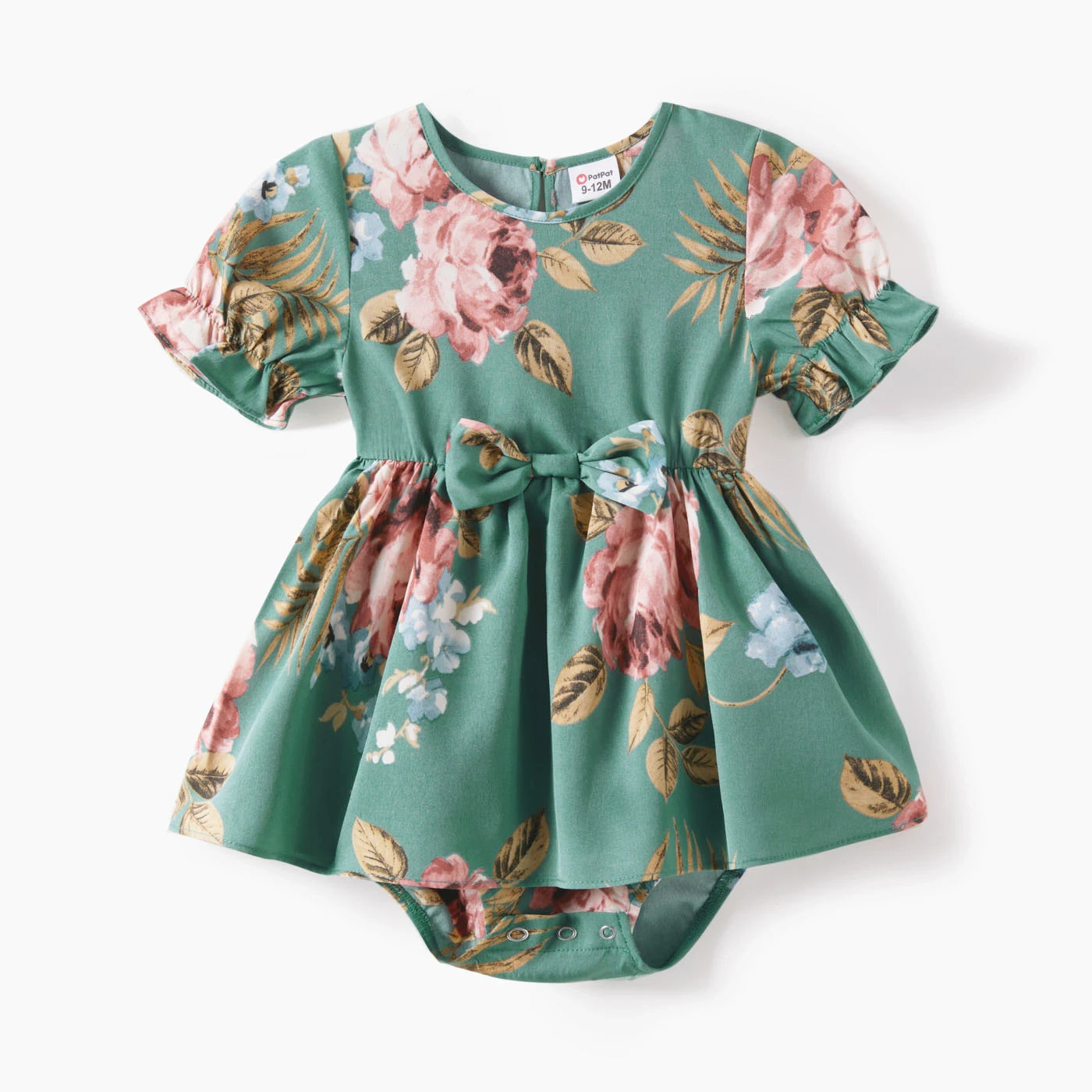 Mommy & Me! Matching Floral Print Ruffle Half-sleeve Dresses