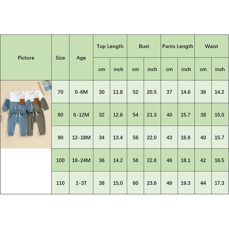 Boy's 2-Piece Colorblock Sweatshirt & Pants Sets