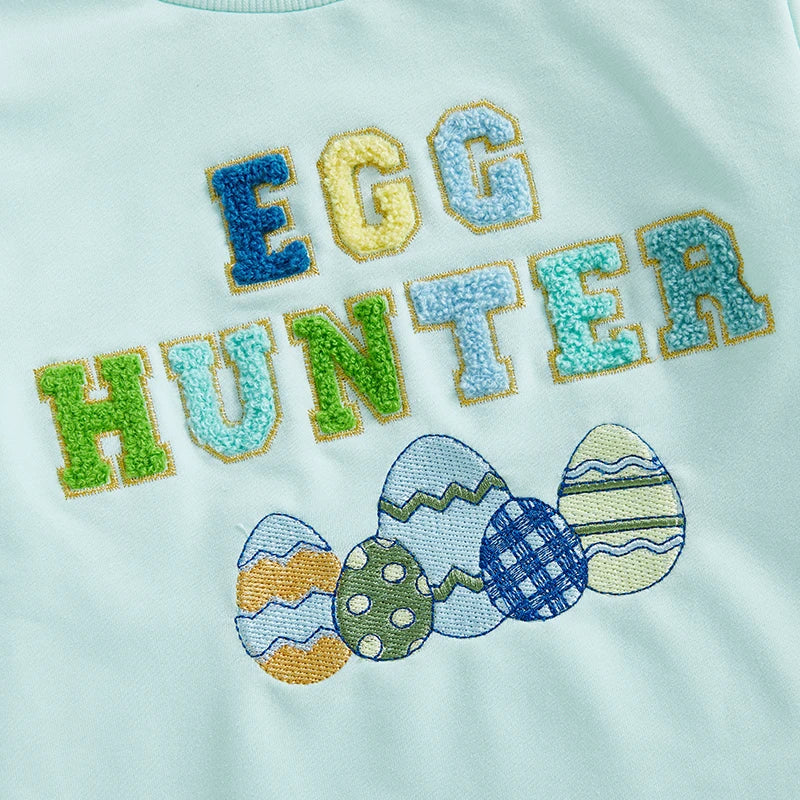 Girl's & Boy's Embroidered Easter Egg Sweatshirts