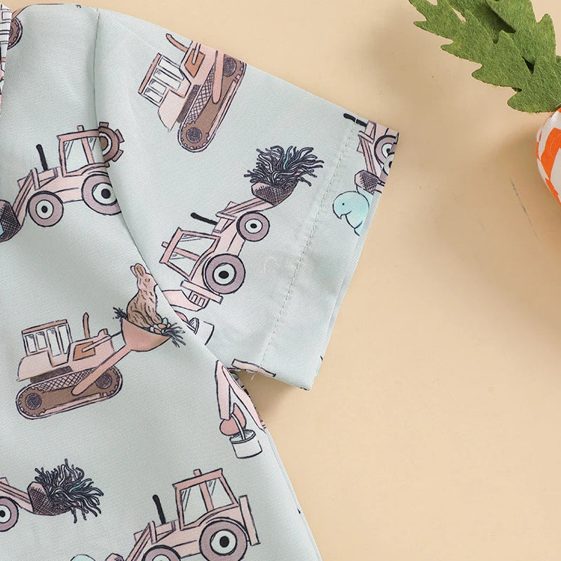 Boy's Easter Dinosaur/Eggs Shirt & Shorts