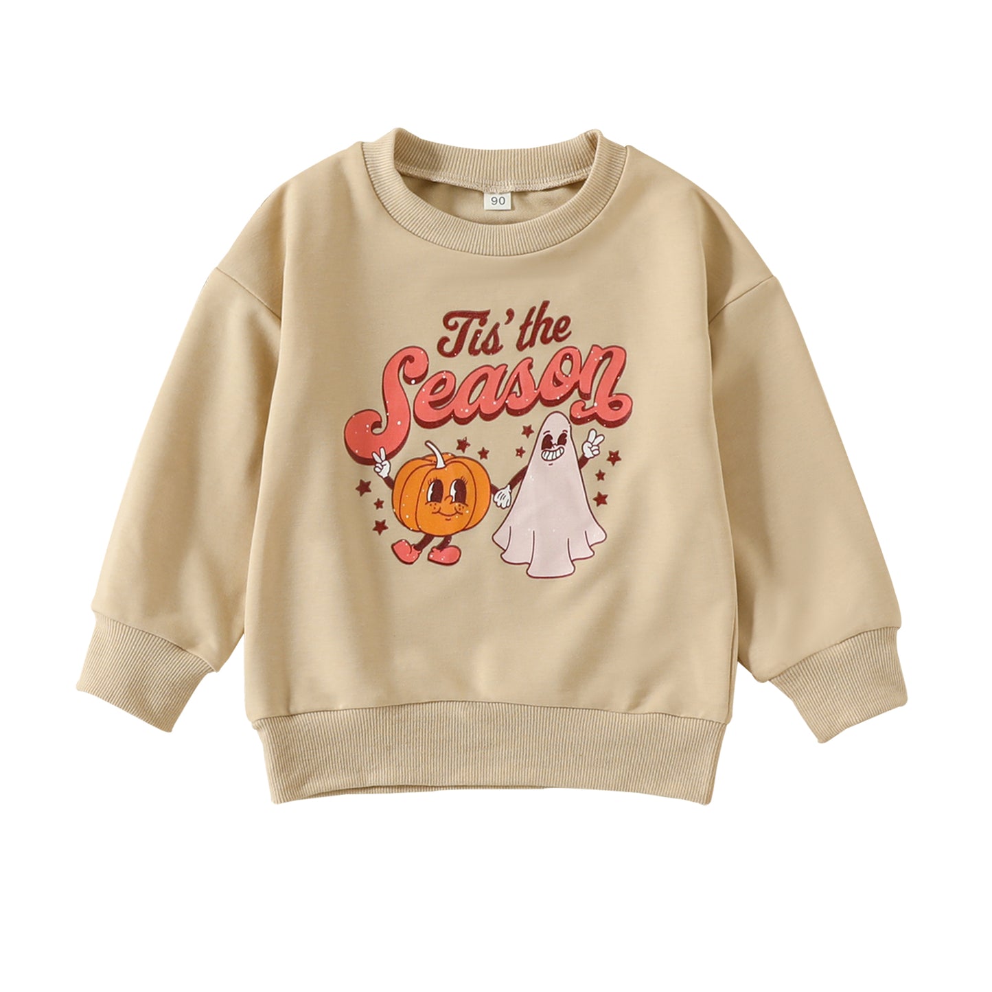 Girl's "Tis The Season" Ghost Pumpkin Halloween Sweatshirts