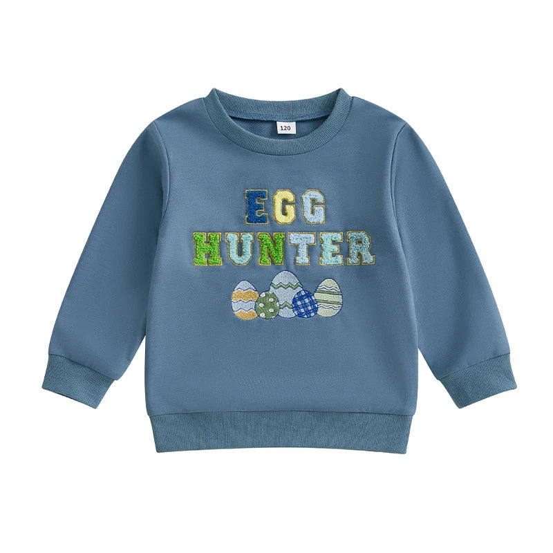 Girl's & Boy's Embroidered Easter Egg Sweatshirts