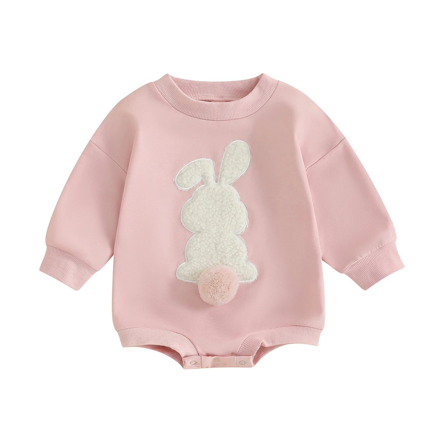 Girl's & Boy's Embroidered Bunny Romper Sweatshirts