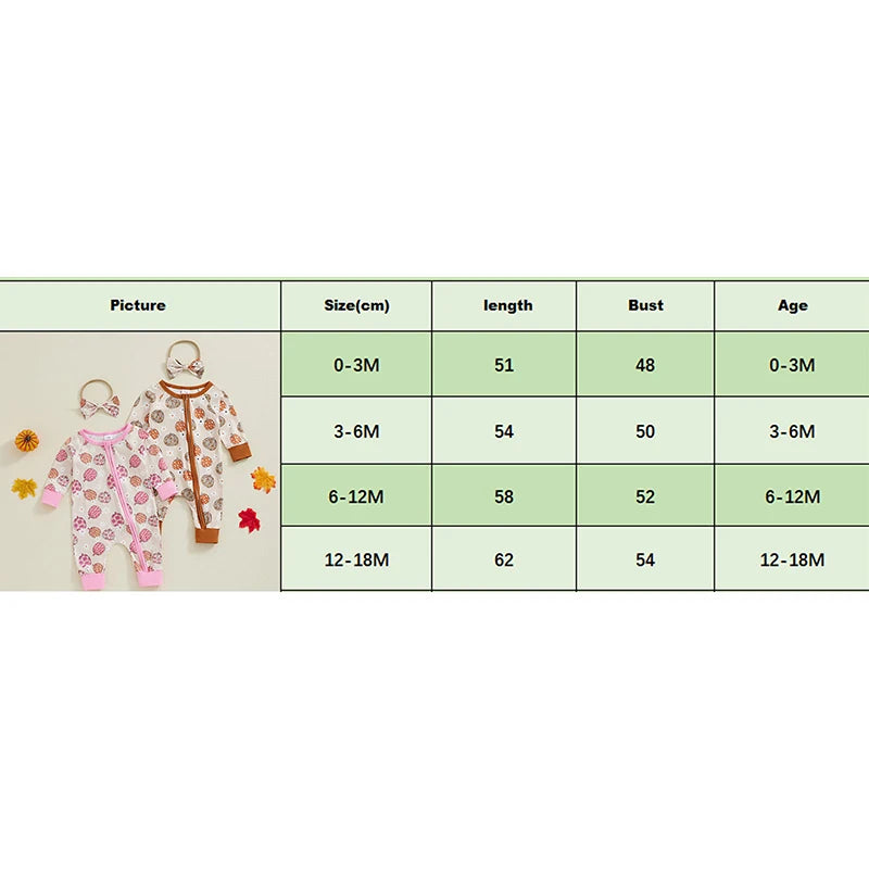 Girl's Halloween 2-Piece Pumpkin, Flower, Jumpsuits & Headband Sets