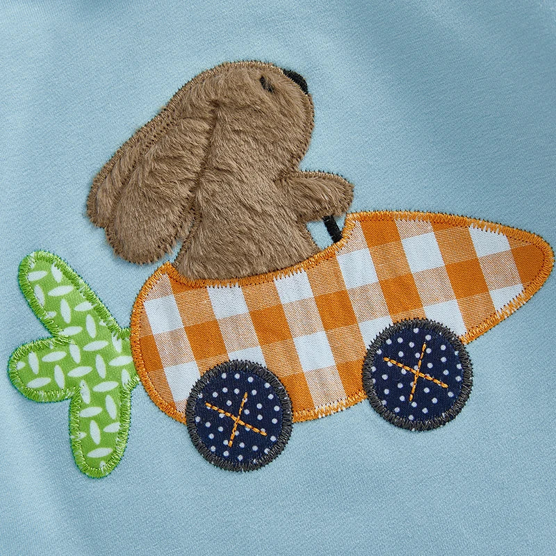 Boy's My First Easter Bunny Hoodie Rompers
