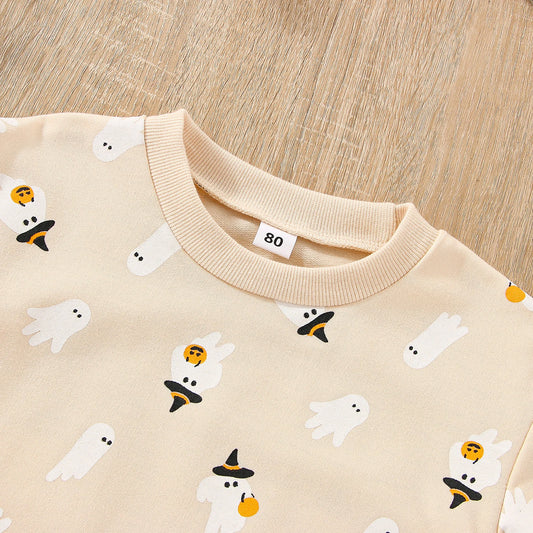 Boy's & Girl's Ghost & Pumpkin Halloween Sweatshirts