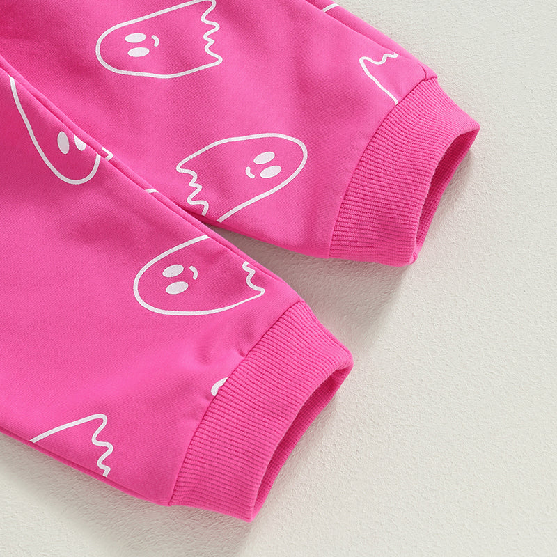Girl’s & Boy’s Halloween 2-Piece Ghost Sweatshirt & Pants Sets