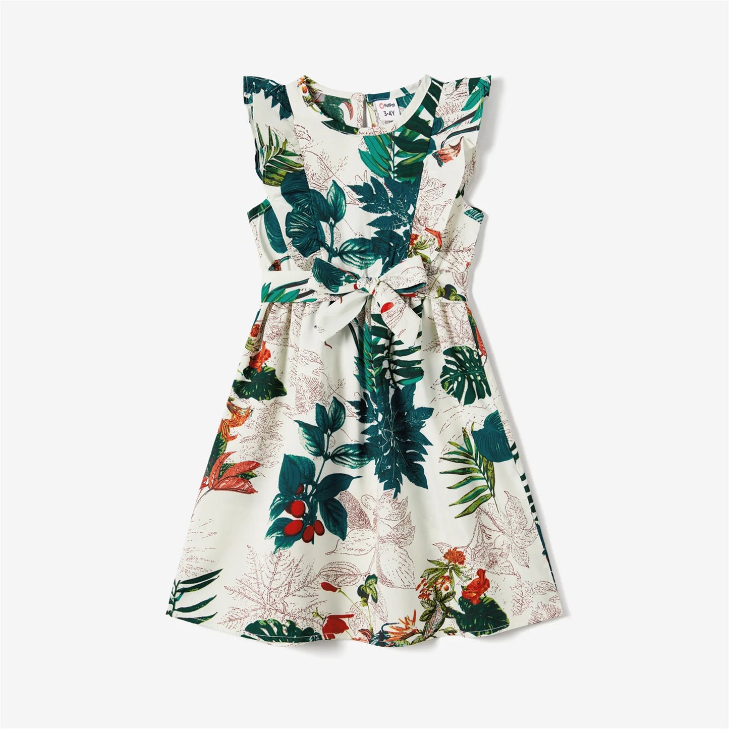 Family Matching! Sleeveless Tropical Dresses & Hawaiian Style Button Up Shirts