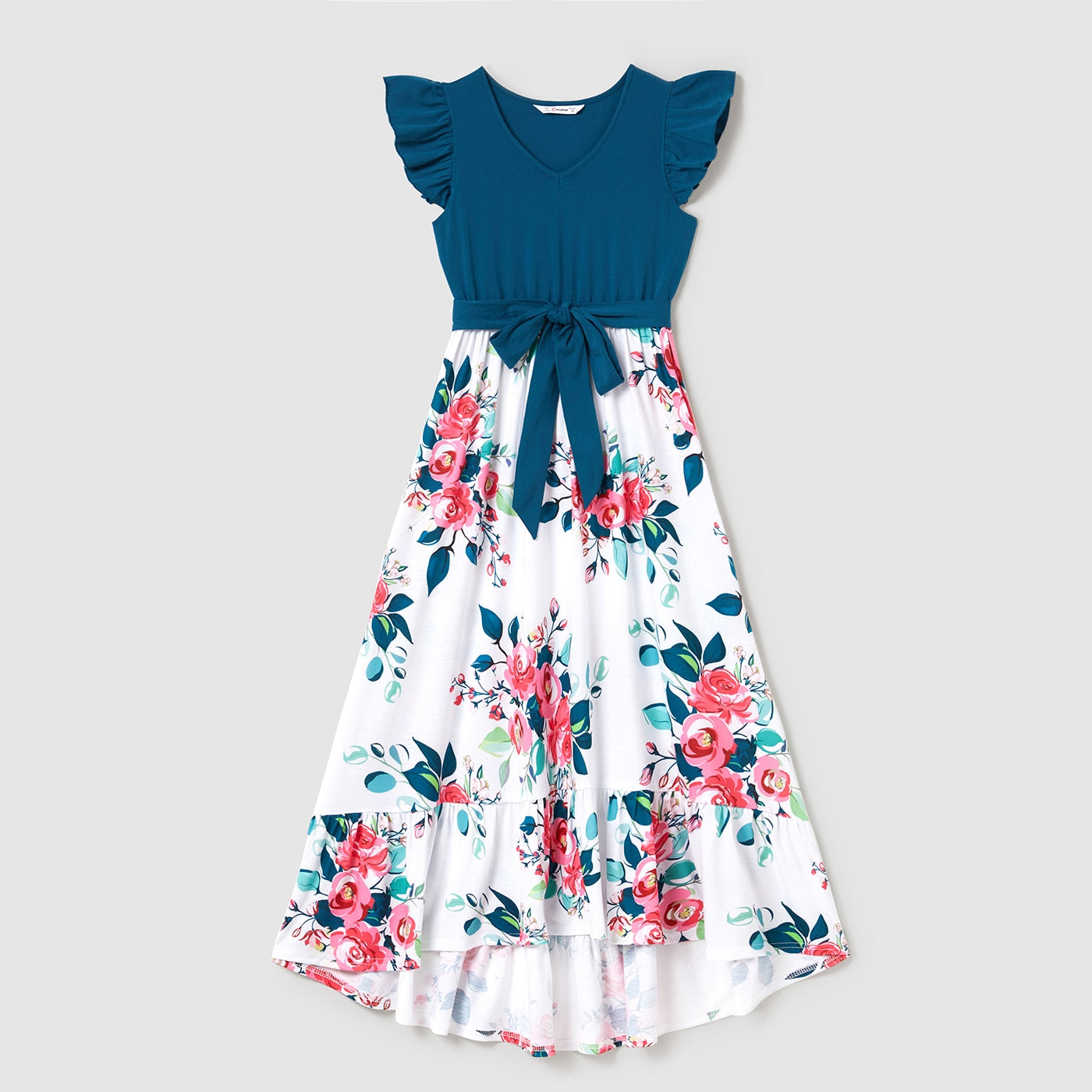 Family Matching! Flutter-Sleeve Floral Dresses, Rompers & T-shirts