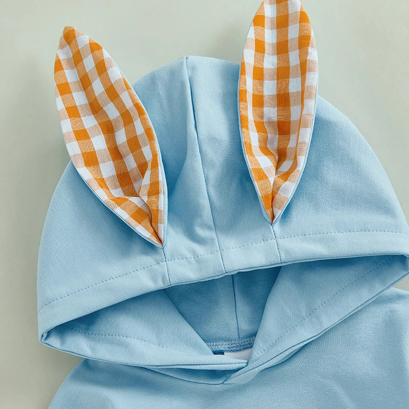 Boy's My First Easter Bunny Hoodie Rompers