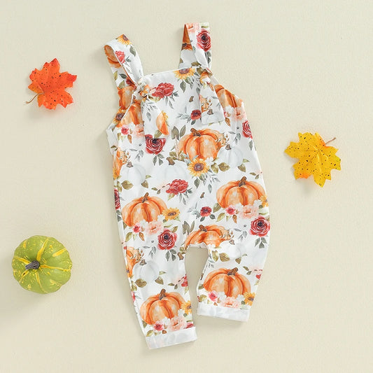 Halloween ! Girl's & Boy's Ghost Pumpkin Bib Jumpsuits