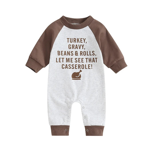 Thanksgiving ! Boy's Turkey Rompers