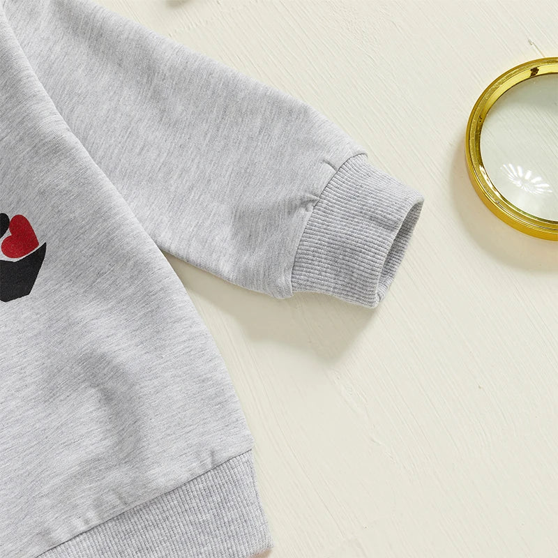Boy's 2-Piece "I Dig You" Valentine's Excavator Top & Pants Sets