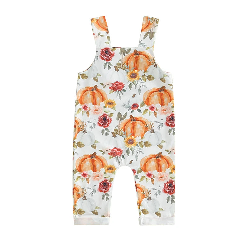 Halloween ! Girl's & Boy's Ghost Pumpkin Bib Jumpsuits