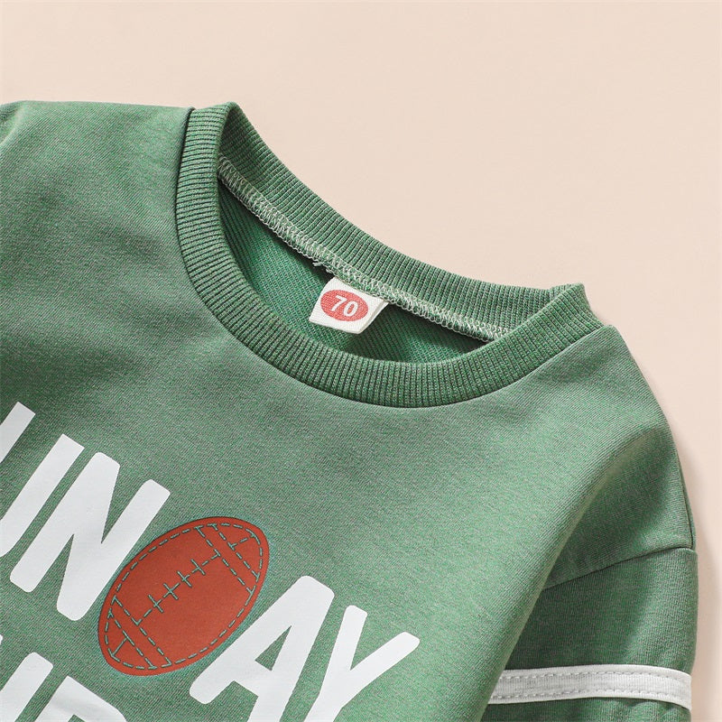 Boy's "Sunday Funday With Daddy" Football Onesies