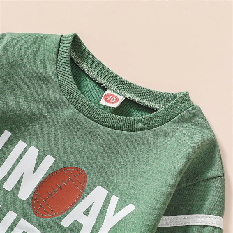 Boy's "Sunday Funday With Daddy" Football Onesies