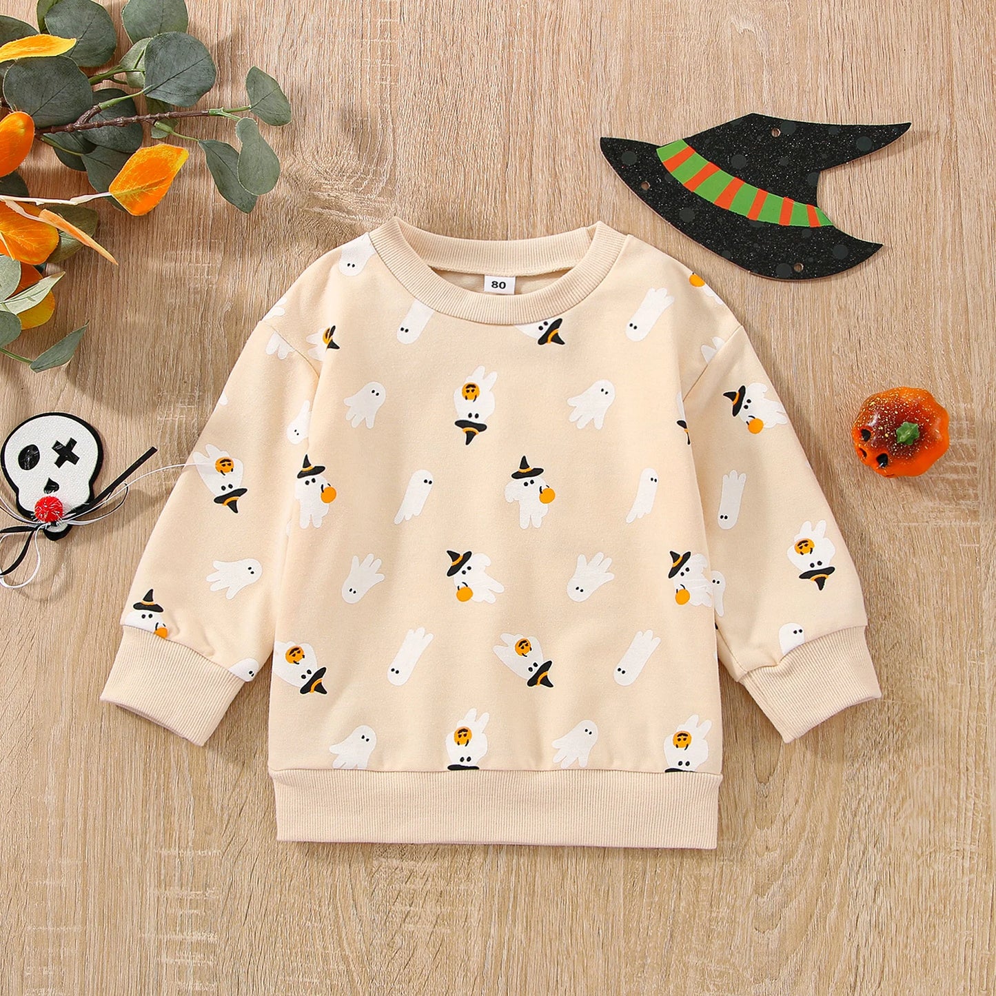 Boy's & Girl's Ghost & Pumpkin Halloween Sweatshirts