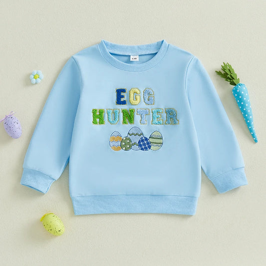 Girl's & Boy's Embroidered Easter Egg Sweatshirts