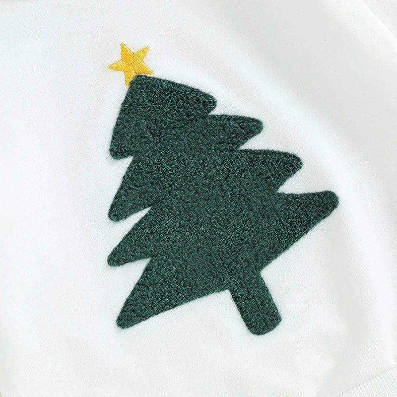Boy's 2-Piece Christmas Tree Sweatshirt & Pants Sets