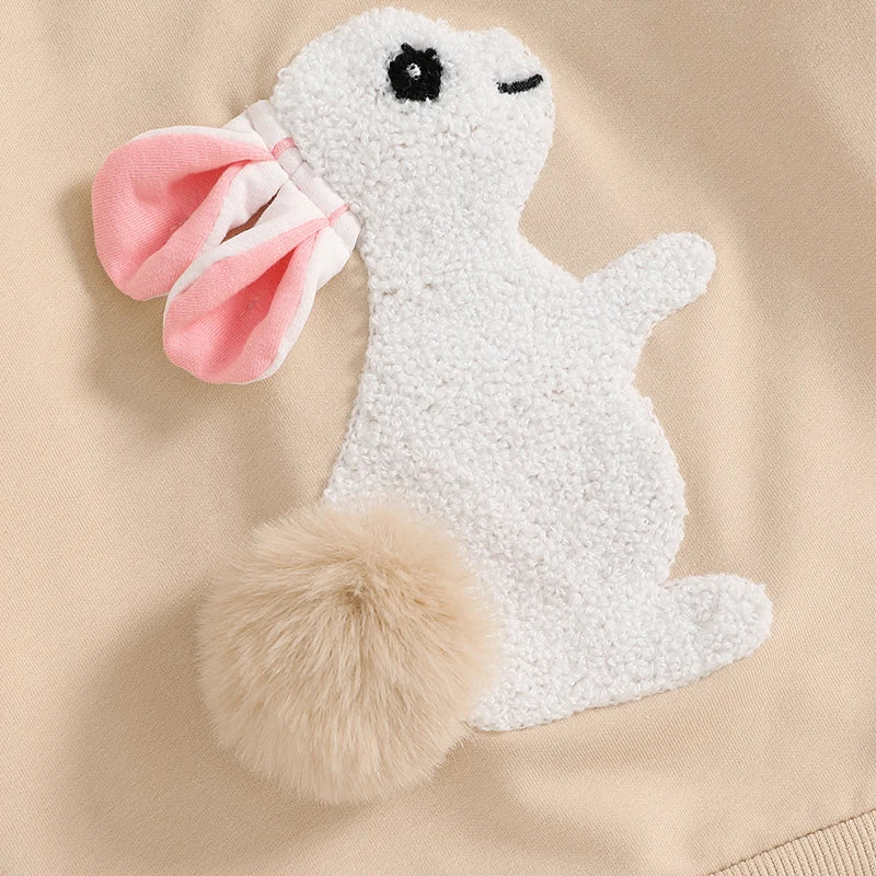 Girl's & Boy's Embroidered Easter Bunny Sweatshirts
