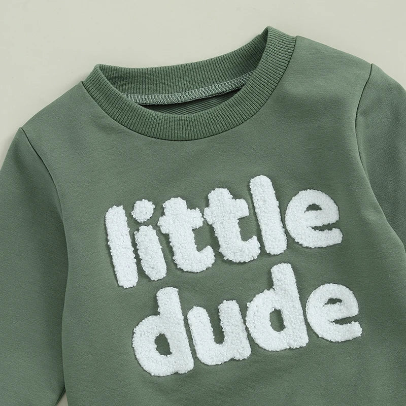 Boy’s 2-Piece Embroidered Sweatshirt & Pants Sets