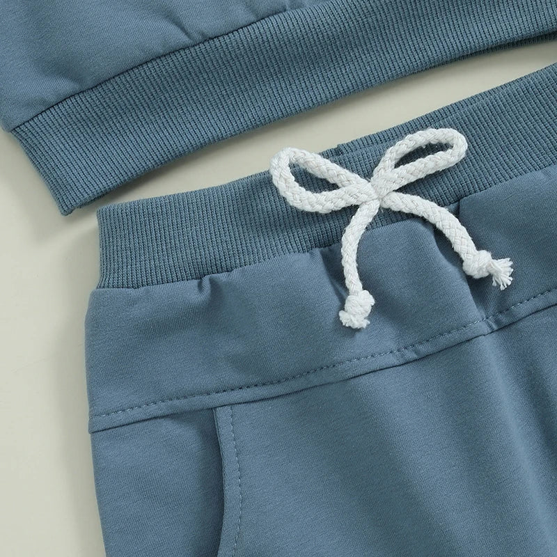 Boy’s 2-Piece Embroidered Sweatshirt & Pants Sets