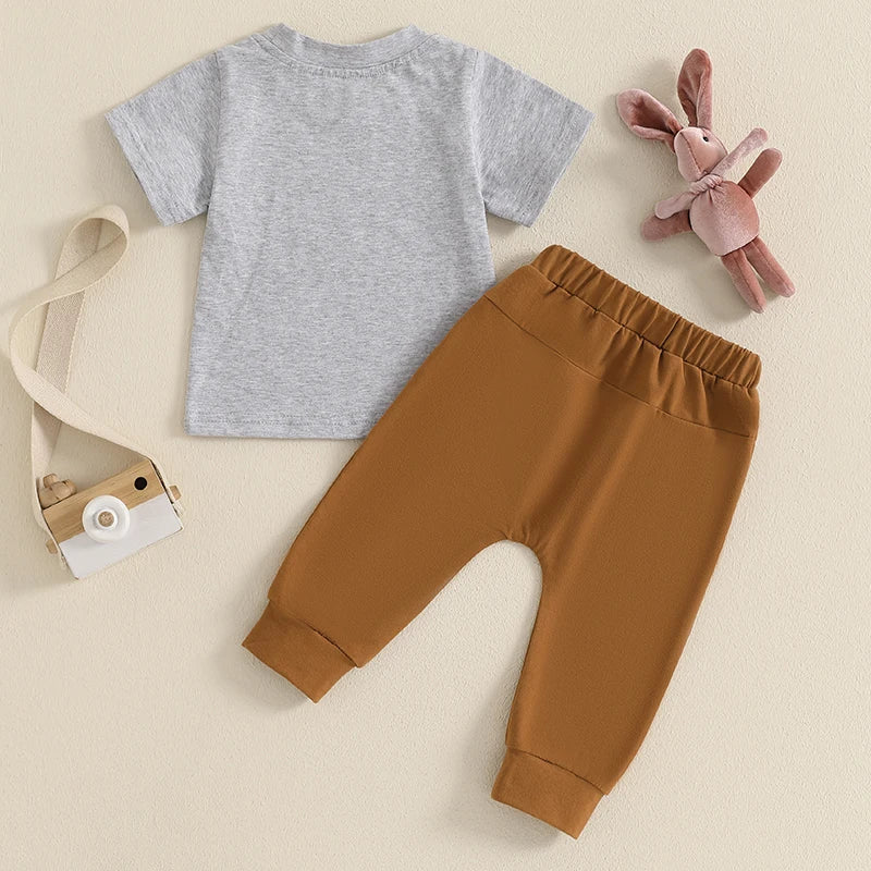 Boy's Easter Bunny T-Shirt & Pants Sets