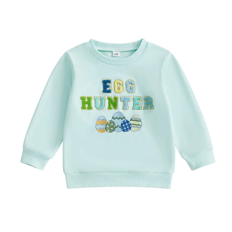 Girl's & Boy's Embroidered Easter Egg Sweatshirts