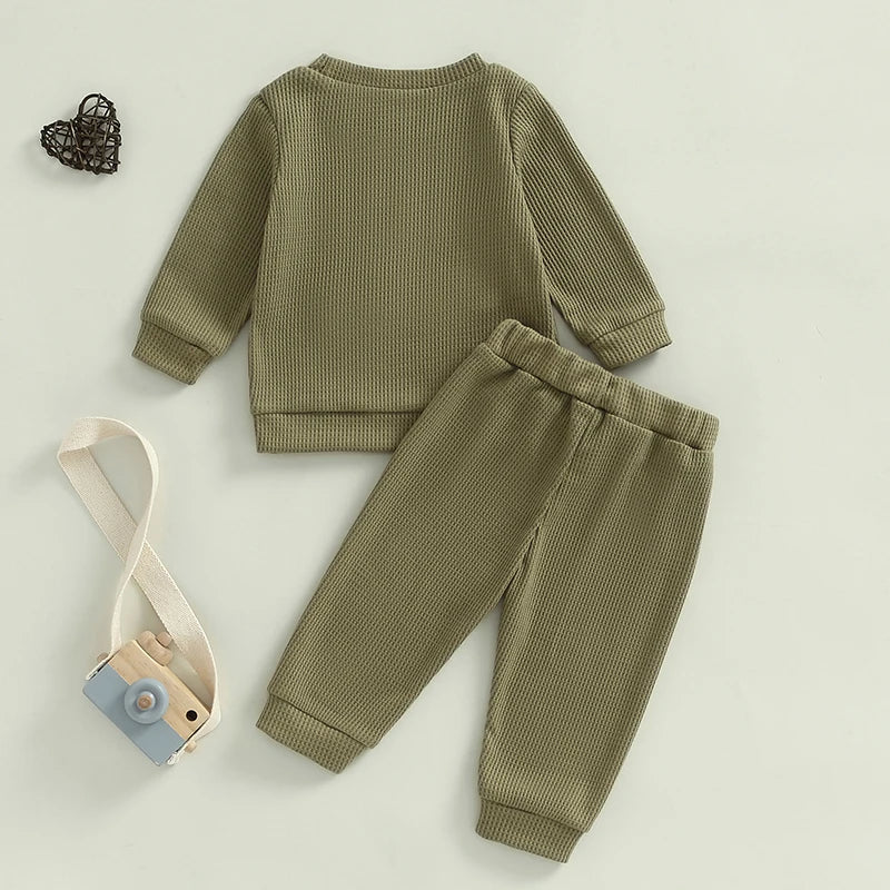 Boy's 2-Piece "Little Dude" Sweatshirts & Pants Sets