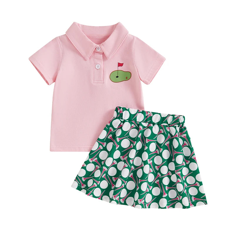Girl's 2-Piece Golf Polos & Skirt Sets