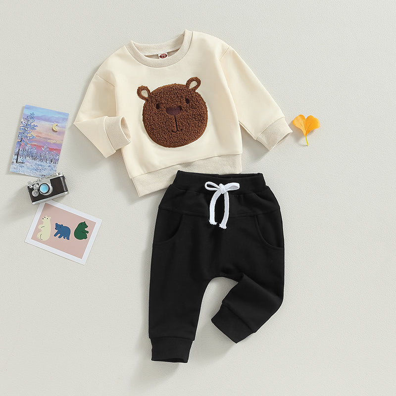 Boy's & Girl's 2-Piece Teddybear Sweatshirt & Pants Sets