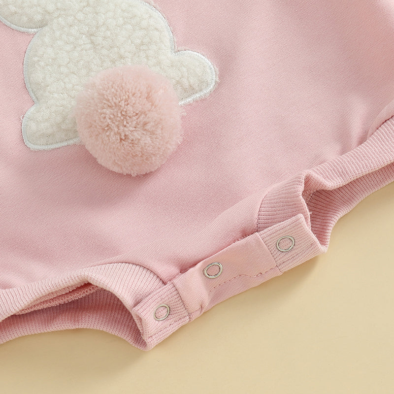 Girl's & Boy's Embroidered Bunny Romper Sweatshirts
