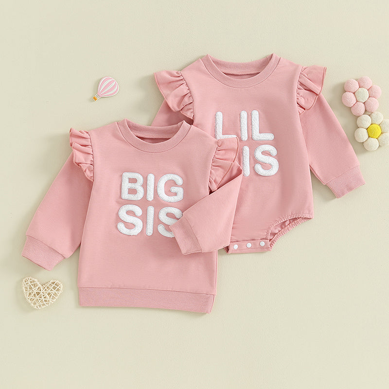 Family Matching! Girl's "Big Sis" & "Lil Sis" Sister Sweatshirts