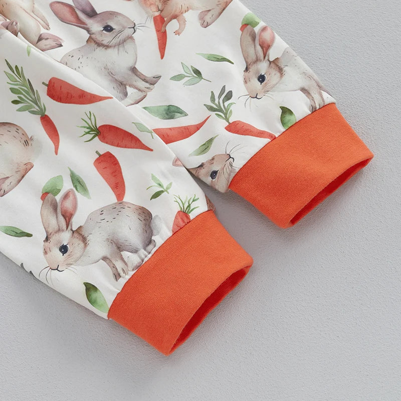 Boy's Embroidered "My First Easter" Bunny Bowtie Onesies, Suspender Pants & Hat Sets