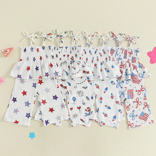 Girl's 2-Piece 4th of July Cami & Pants Sets
