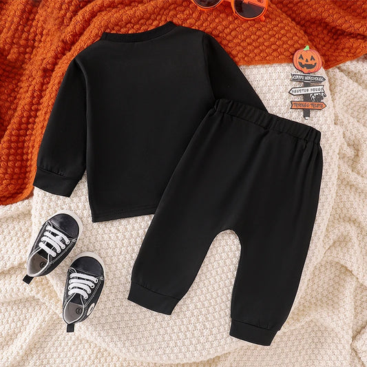 Girl's Halloween 2-Piece Candy Skeleton Sweatshirt & Pants Sets