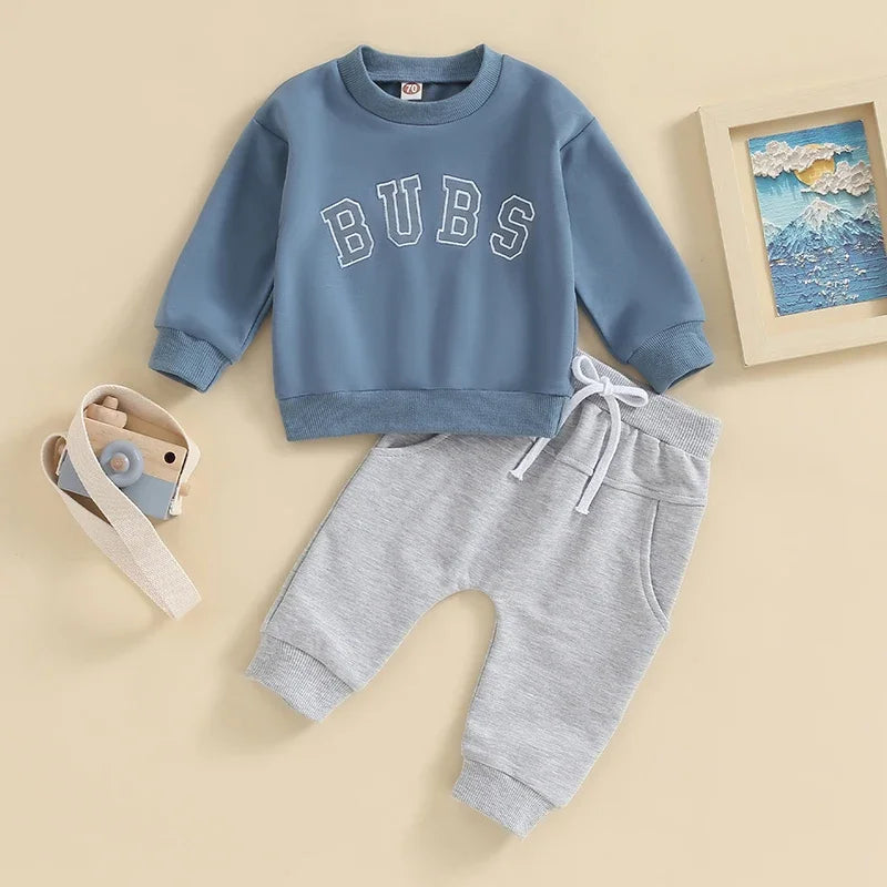 Family Matching! Boy's 2-Piece Brother "Bubs" Sweatshirt & Pants Sets