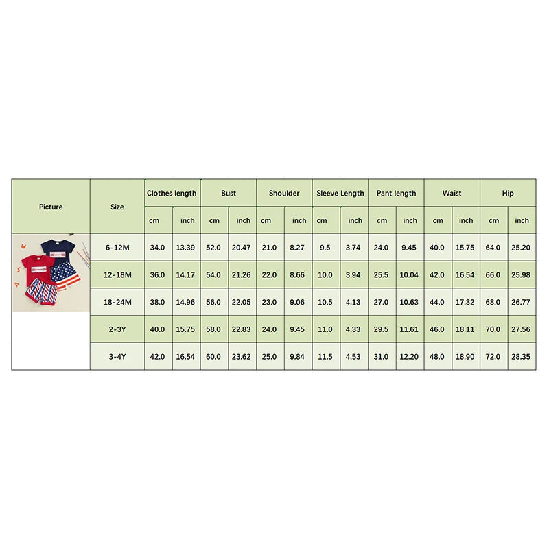 Boy's 2-Piece 4th of July T-Shirts & USA Flag Shorts Sets