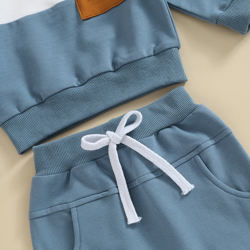 Boy's 2-Piece Colorblock Sweatshirt & Pants Sets