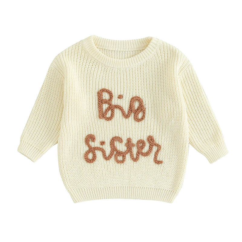 Girl's "Big Sister" Family Matching Sibling Sweaters