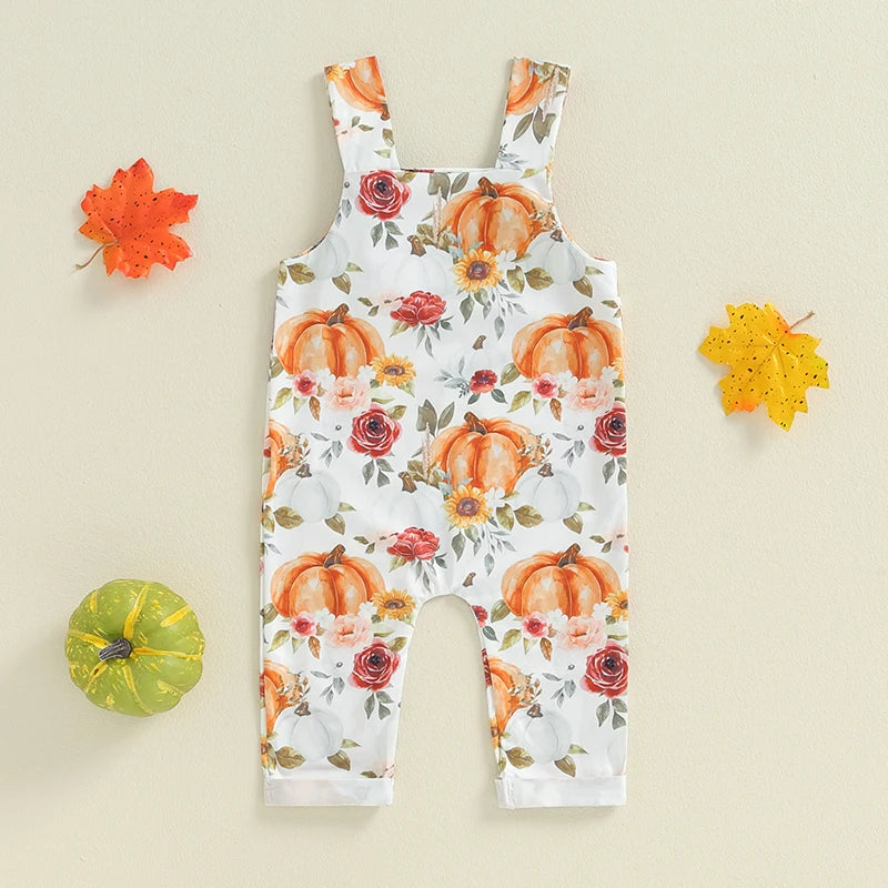Halloween ! Girl's & Boy's Ghost Pumpkin Bib Jumpsuits